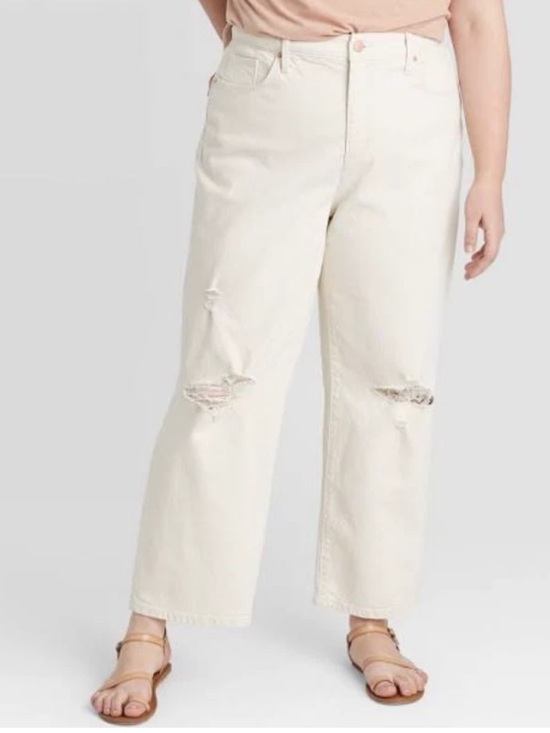 Universal Thread Denim - Universal Thread Women's Vintage Straight High Rise Distressed Denim Jeans Sz 12